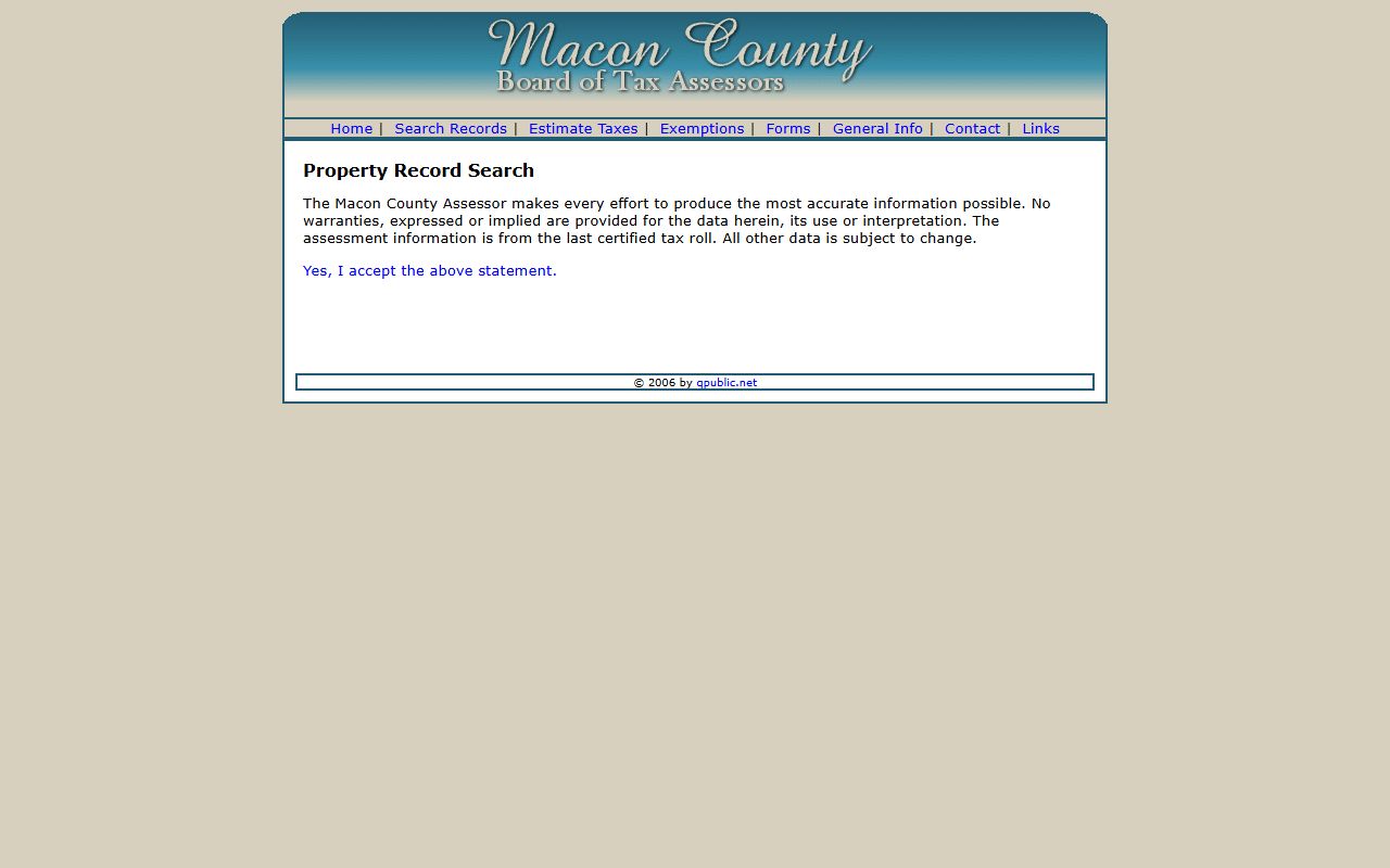 QPublic Macon property search portal for Bibb County records