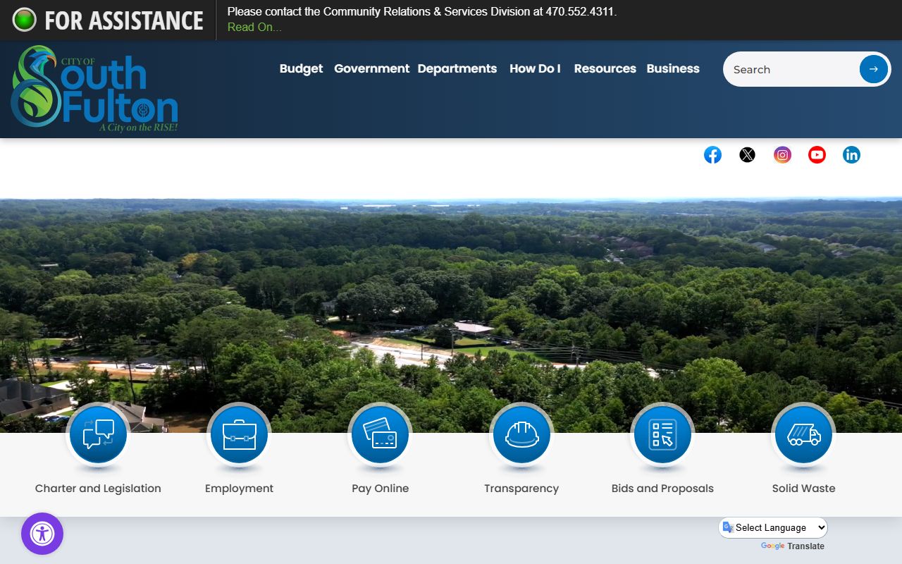 City of South Fulton official website