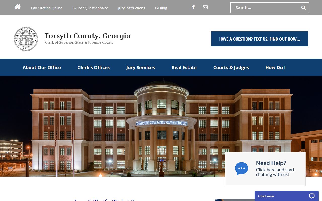 Forsyth County Clerk of Court website
