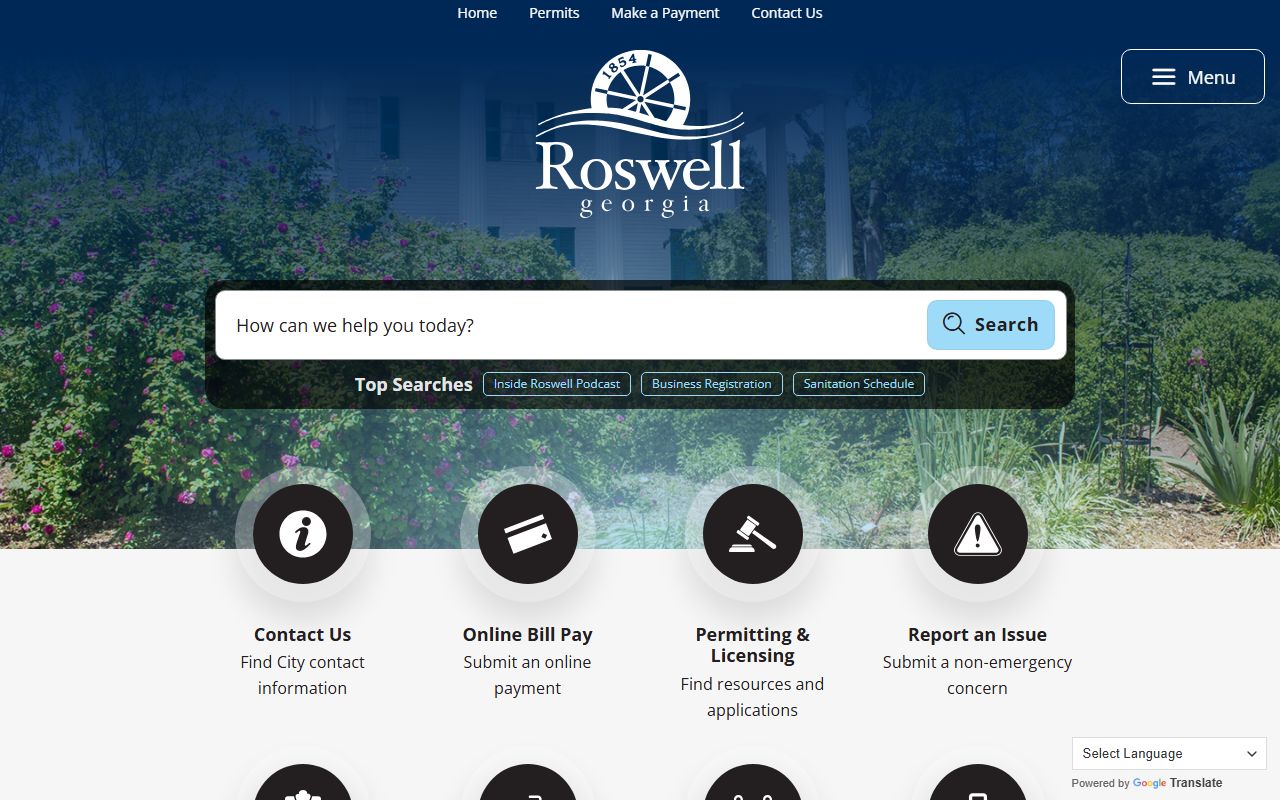 City of Roswell official website