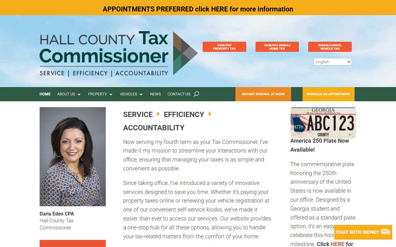 Hall County Tax Commissioner website