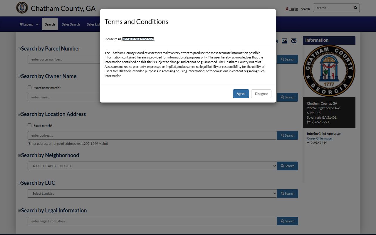 Chatham County QPublic property search portal