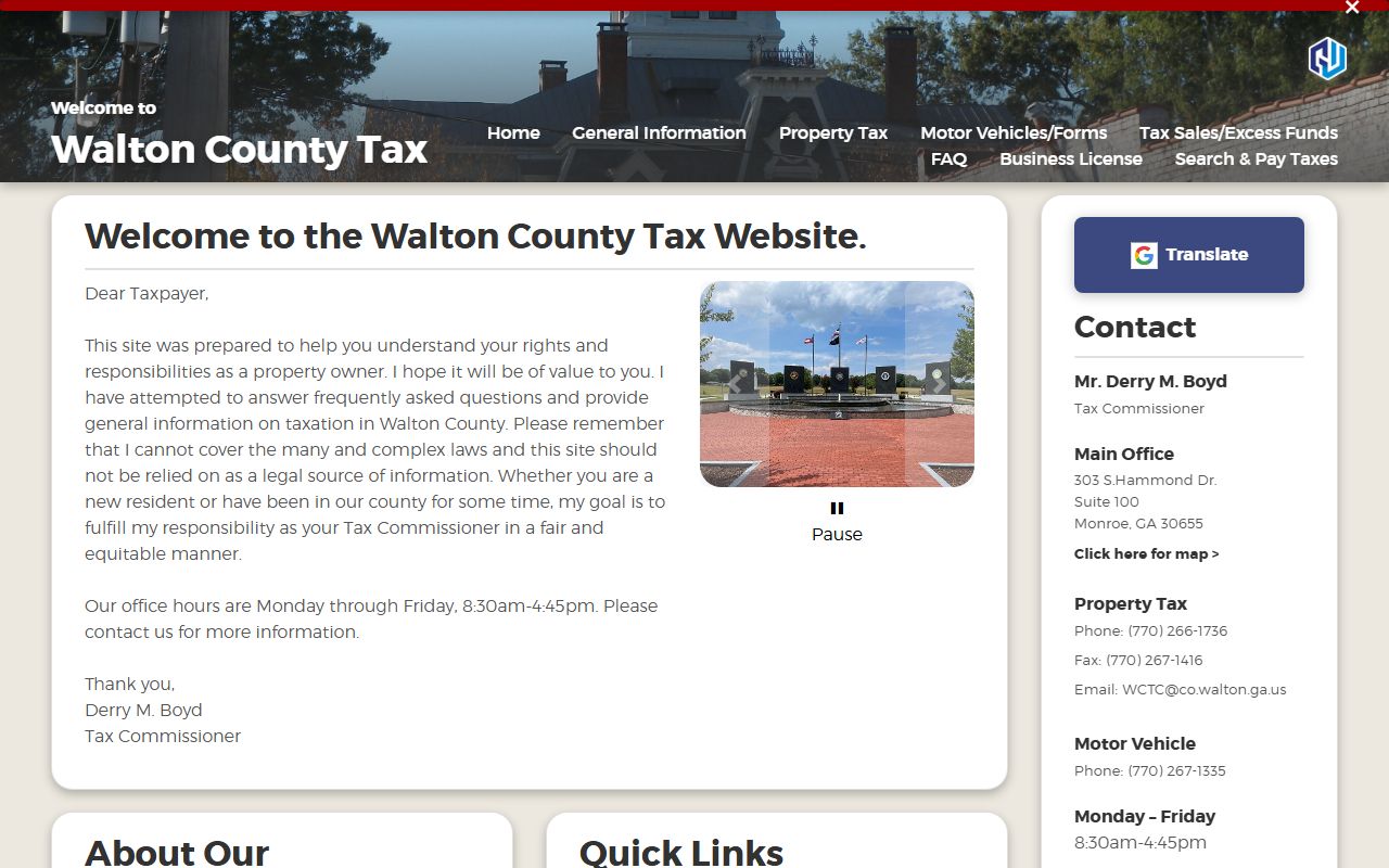 Walton County Tax Commissioner website